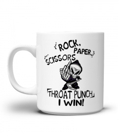 Rock paper scissors throat punch i win funny skull