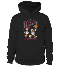 Junk Food Men's Miami Heat Disney Vintage Minnie And Mickey Black T-Shirt