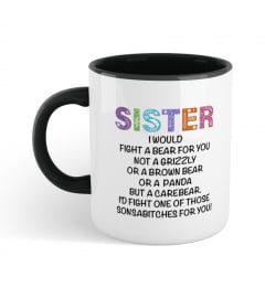 I Would Fight A Bear For You Sister Mug