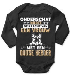 Onderschat Nooit De Kracht Van Een Vrouw Met Een Duitse herder