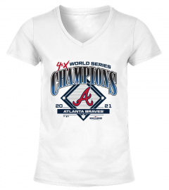 Atlanta Braves Four-Time World Series Champions Trophy T-Shirt