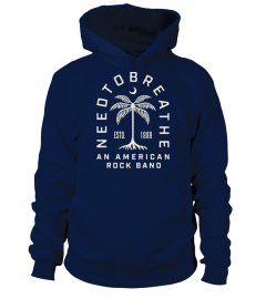 Needtobreathe Merch Needtobreathe Navy Palm Tree Tee Shirt