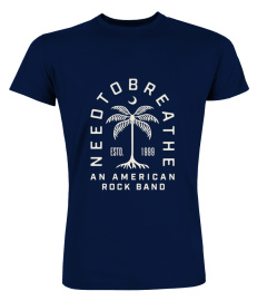 Needtobreathe Merch Needtobreathe Navy Palm Tree Tee Shirt