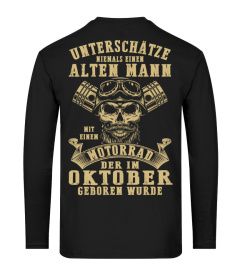 Motorrad Legenden Altem mann der im Oktober T Shirt