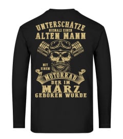 Motorrad Legenden Altem mann der im Marz T Shirt