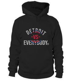 Detroit Vs Everybody Map Hoodie Unisex S Black