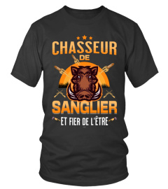 T-shirt Chasseur de Sanglier | Tête de Sanglier et Balle Traçante