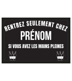 PAILLASSON BIENVENUE CHEZ  (PERSONNALISEZ-MOI)
