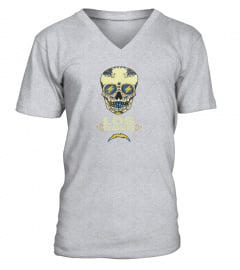 LA Chargers Sugar Skull T Shirt for Hispanic Heritage Month