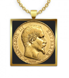 Pendentif OR - Napoleon III tête laurée 20 Francs pièce d'or