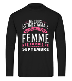 NE SOUS ESTIMEZ JAMAIS FEMME - SEPTEMBRE