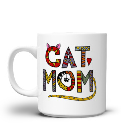 Cat Mom Art design mug cat mom mug
