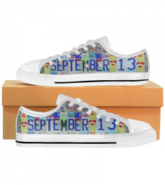 September 13 License Plates Low Top
