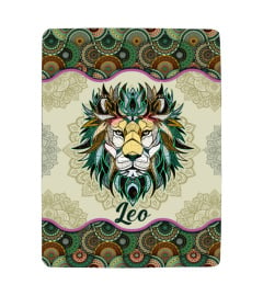 Leo Zodiac Vintage Mandala Blanket