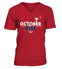 Philadelphia Phillies October Rise Red 2022 Postseason Locker Room T Shirt