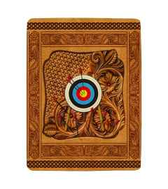 Archery Leather Embossed Blanket