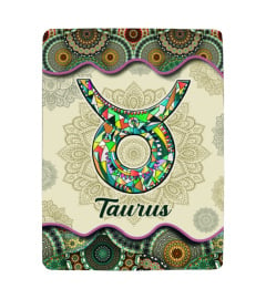 Taurus Vintage Mandala Symbol Blanket