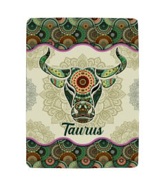 Taurus Zodiac Vintage Mandala Blanket