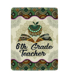 6th Grade Teacher Vintage Mandala Blanket