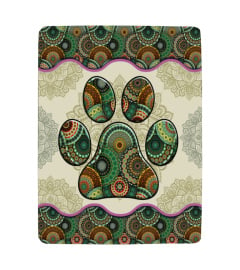 Dog Vintage Mandala Foot Blanket