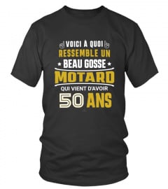 Tee shirt Motard Homme 50 ans | Cadeau Anniversaire Humour