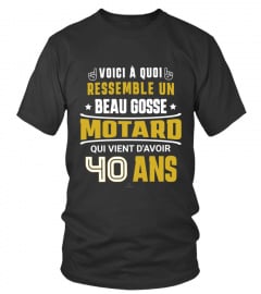 Tee shirt Motard Homme 40 ans | Cadeau Anniversaire Humour