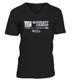 New York Giants 2022 NFL Crucial Catch Intercept Cancer T Shirt