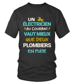 T shirt électricien au courant | Cadeau électricien humour