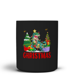 Cute Christmas dinosaur