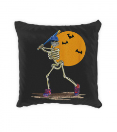 Funny Halloween skeleton baseball