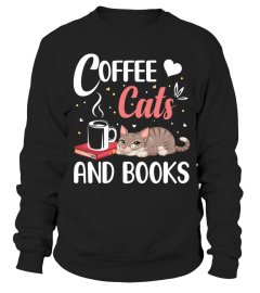 Coffee cats and books