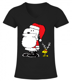 Peanuts Holiday Snoopy Woodstock Antlers Santa T-Shirt