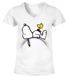 Peanuts Snoopy Woodstock rainbow T-shirt T-Shirt