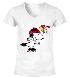 Peanuts Snoopy and Woodstock Skate Holiday T-Shirt