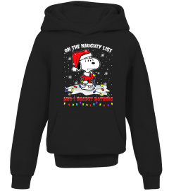 Snoopy On The Naughty List And I Regret Nothing Christmas Shirt