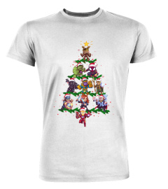 Marvel Avengers Characters Squad Christmas Tree Shirt