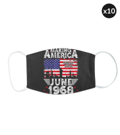 53rd Birthday Gift June 1968 American Flag 53 Years Old T-Shirt