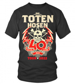 2-seitiger Druck Tote Hosen Tour 2022 T- Shirt 40 Jhare