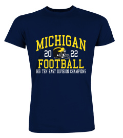 Champion University Of Michigan Football Big Ten East Champions Navy Tee Shirt