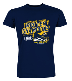 Michigan Football 2022 Back To Back Big Ten Champions Navy Tee Shirt