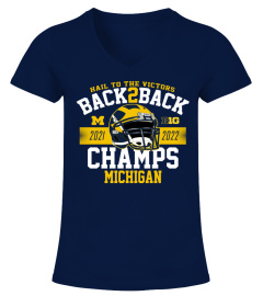 Back-To-Back  Blue 84 Michigan Wolverines Big Ten Football Conference Champions T-Shirt