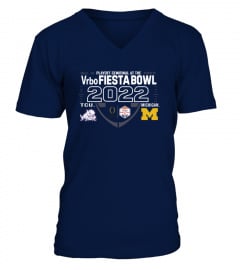 Michigan Football Shop 2022 College Football Playoff Fiesta Bowl Trophy Game Navy T Shirt