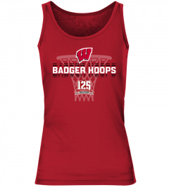 Badger Hoops Shirt Red Wisconsin Badgers Basketball 125th Anniversary T-Shirt