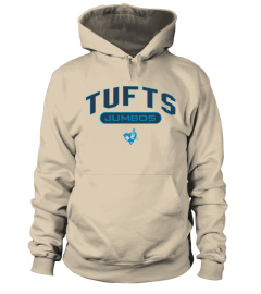 Champion Oatmeal Tufts University Jumbos Eco Powerblend Crewneck Pullover Hoodie