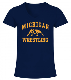 Official Michigan Wolverines Champion Wrestling Icon T-Shirt