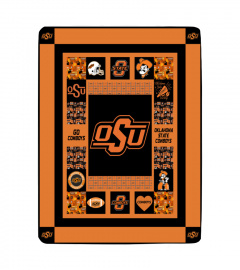 University of Oklahoma State Cowboys Sherpa Fleece Blanket Gifts for NCAA Fans 001