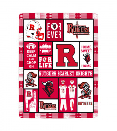 Rutgers Scarlet Knights Sherpa Fleece Blanket Gifts for NCAA Fans 001