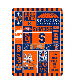 Syracuse Orange Sherpa Fleece Blanket Gifts for NCAA Fans 001