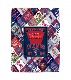 University of Ole Miss Rebels Sherpa Fleece Blanket Gifts for NCAA Fans 001