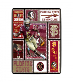 University of Florida State Seminoles Sherpa Fleece Blanket Gifts for NCAA Fans 001